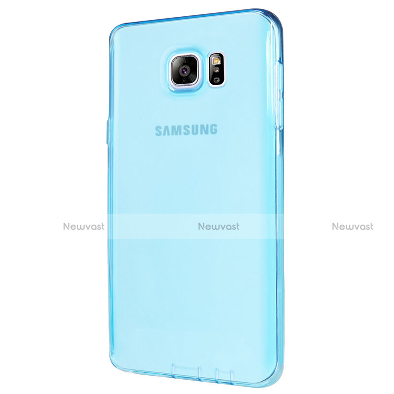 Ultra-thin Transparent TPU Soft Case T06 for Samsung Galaxy Note 5 N9200 N920 N920F Blue