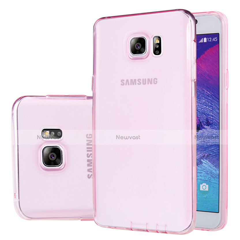 Ultra-thin Transparent TPU Soft Case T06 for Samsung Galaxy Note 5 N9200 N920 N920F Pink