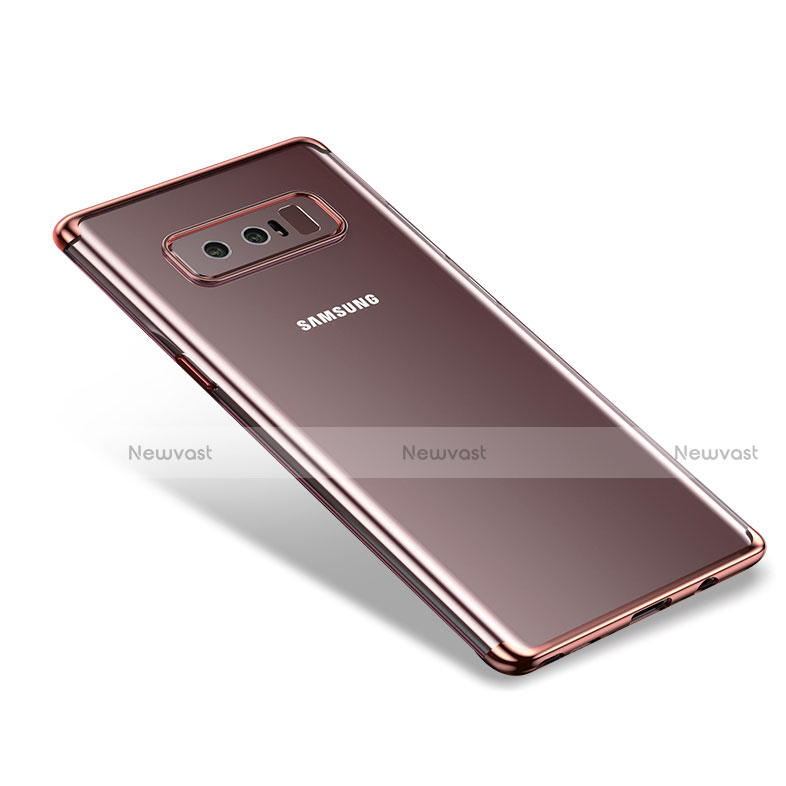 Ultra-thin Transparent TPU Soft Case T06 for Samsung Galaxy Note 8 Duos N950F Pink