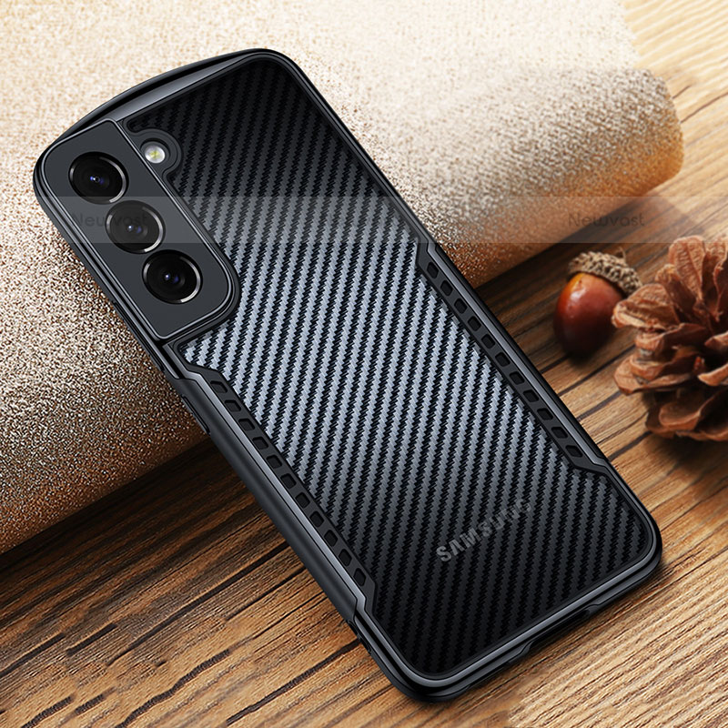 Ultra-thin Transparent TPU Soft Case T06 for Samsung Galaxy S21 Plus 5G Black