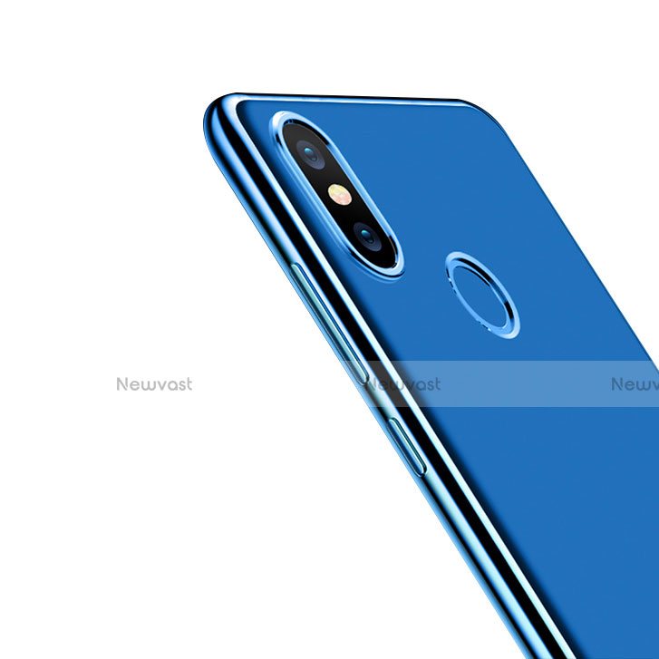 Ultra-thin Transparent TPU Soft Case T06 for Xiaomi Mi 8 Blue