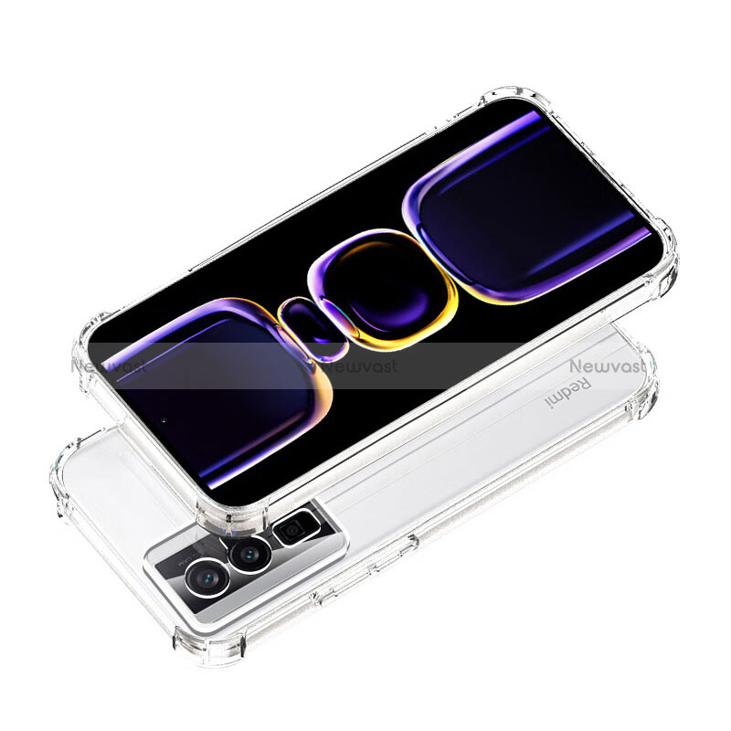 Ultra-thin Transparent TPU Soft Case T06 for Xiaomi Poco F5 Pro 5G Clear