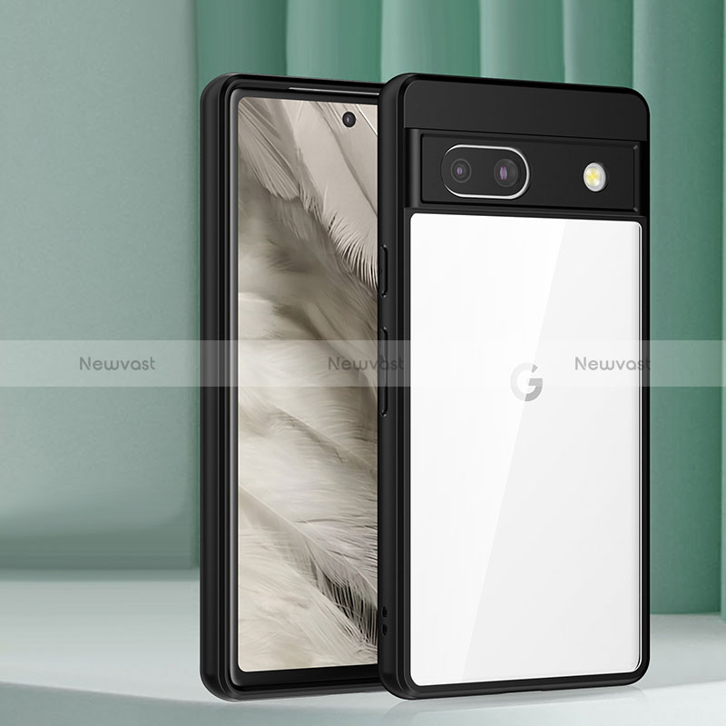 Ultra-thin Transparent TPU Soft Case T07 for Google Pixel 7a 5G Black