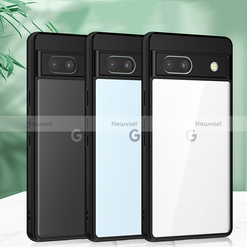 Ultra-thin Transparent TPU Soft Case T07 for Google Pixel 7a 5G Black