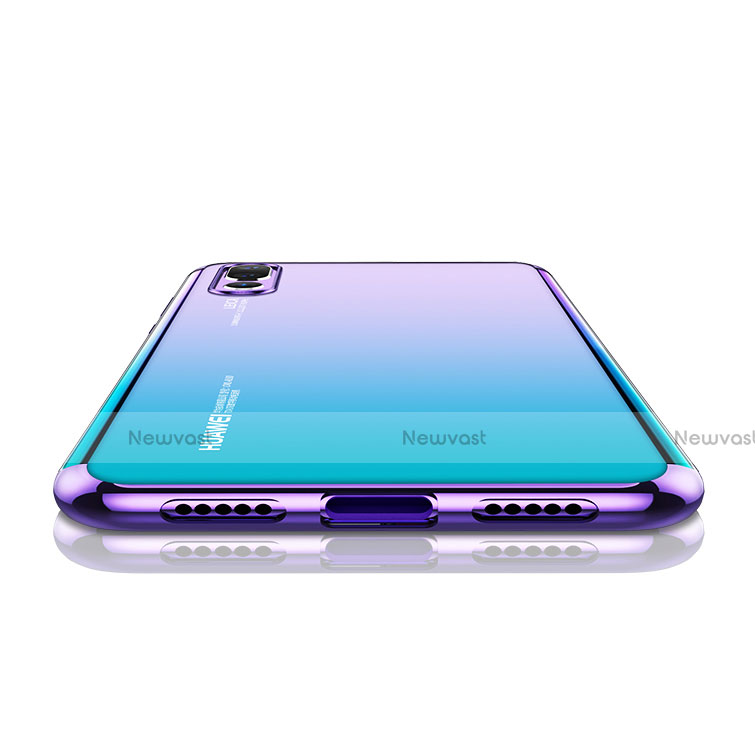 Ultra-thin Transparent TPU Soft Case T07 for Huawei P20 Pro Purple