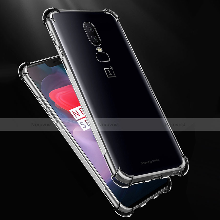 Ultra-thin Transparent TPU Soft Case T07 for OnePlus 6 Clear