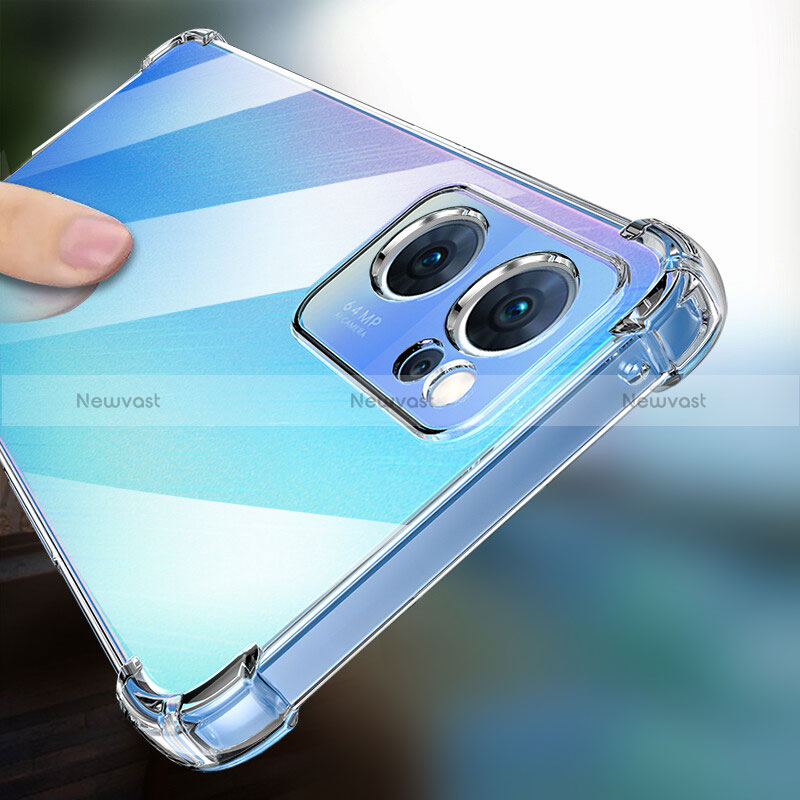 Ultra-thin Transparent TPU Soft Case T07 for Oppo Find X5 Lite 5G Clear