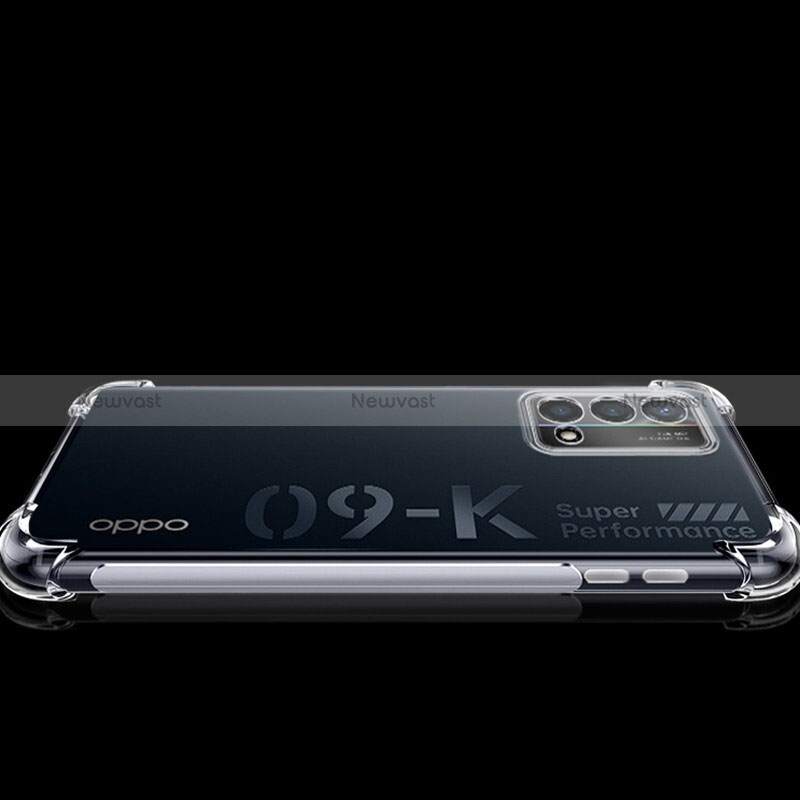 Ultra-thin Transparent TPU Soft Case T07 for Oppo K9 5G Clear