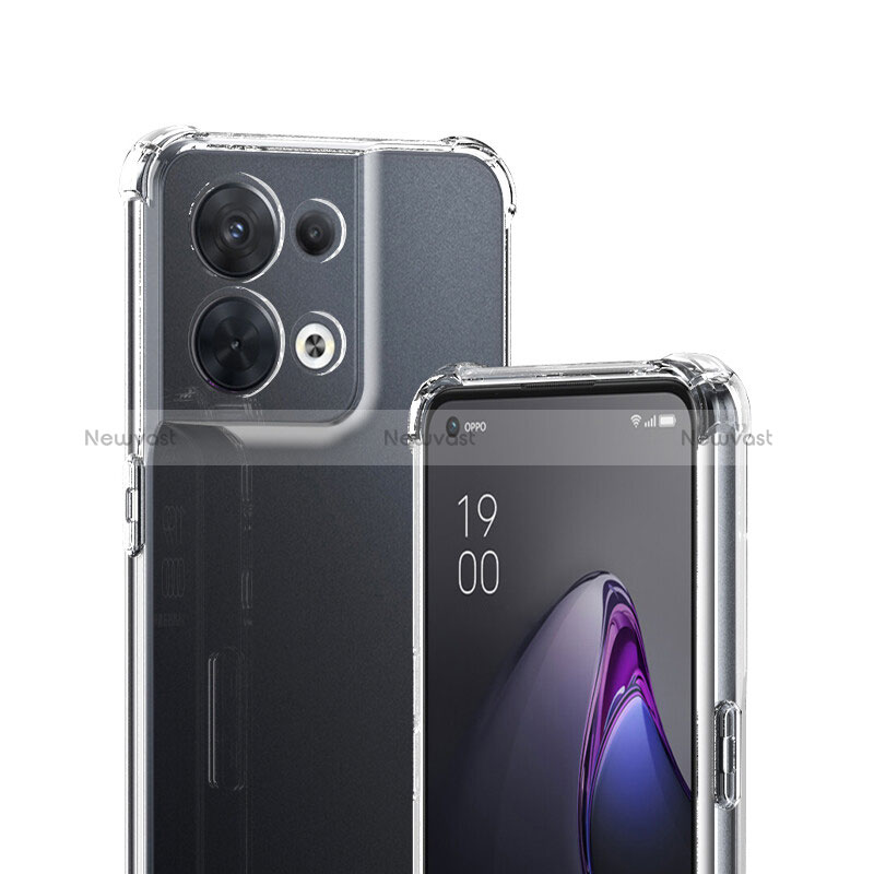 Ultra-thin Transparent TPU Soft Case T07 for Oppo Reno8 Pro 5G Clear