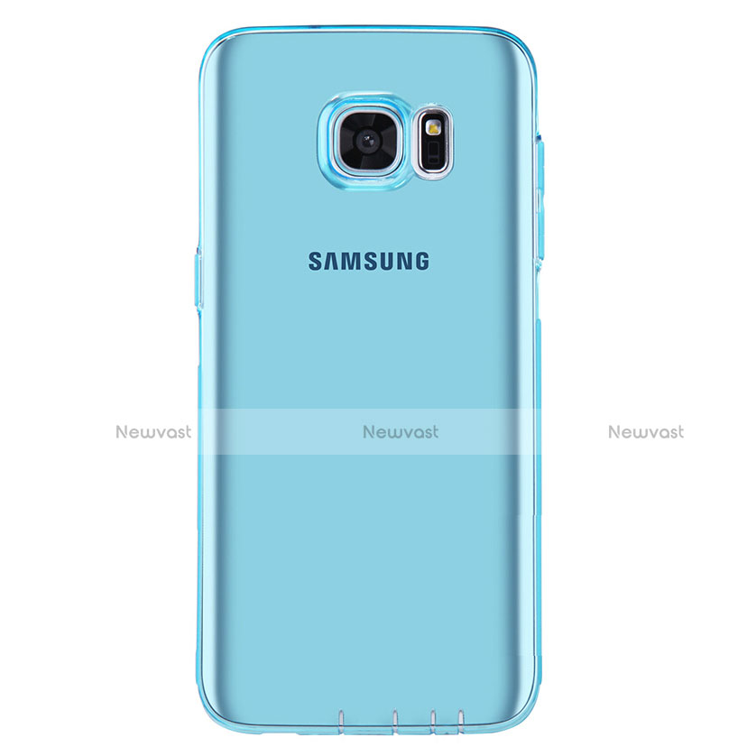 Ultra-thin Transparent TPU Soft Case T07 for Samsung Galaxy S7 Edge G935F Blue