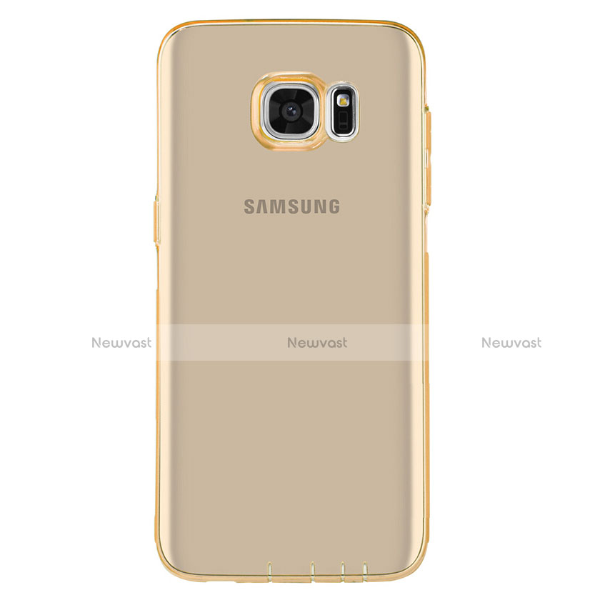 Ultra-thin Transparent TPU Soft Case T07 for Samsung Galaxy S7 Edge G935F Gold