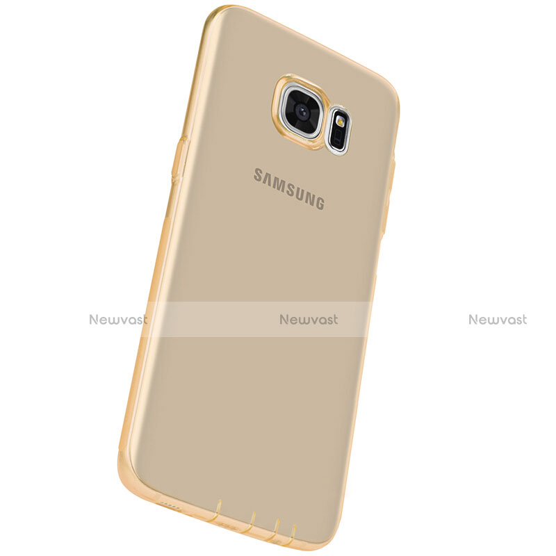 Ultra-thin Transparent TPU Soft Case T07 for Samsung Galaxy S7 Edge G935F Gold