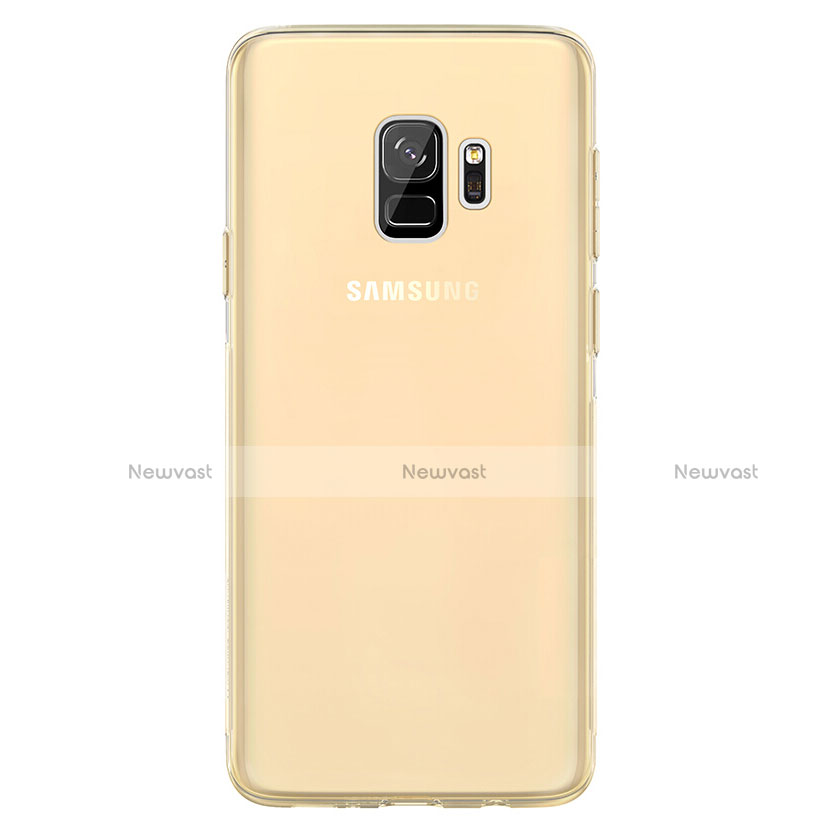 Ultra-thin Transparent TPU Soft Case T07 for Samsung Galaxy S9 Gold