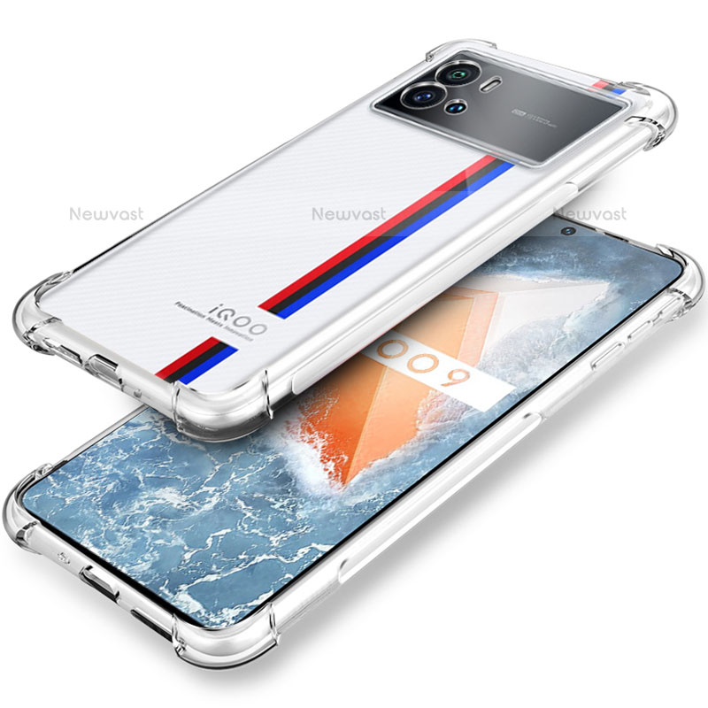 Ultra-thin Transparent TPU Soft Case T07 for Vivo iQOO 9 5G Clear