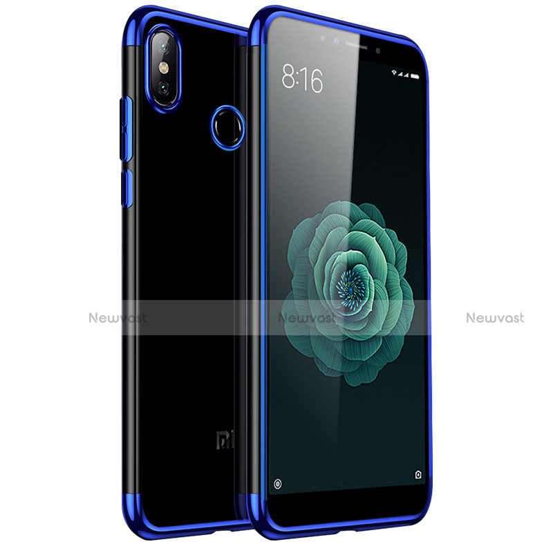 Ultra-thin Transparent TPU Soft Case T07 for Xiaomi Mi 6X Blue