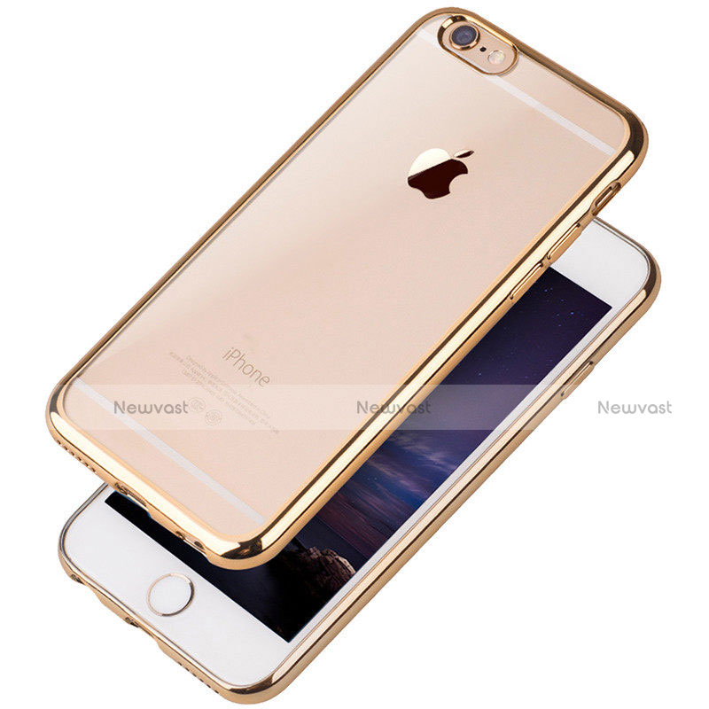 Ultra-thin Transparent TPU Soft Case T08 for Apple iPhone 6 Gold