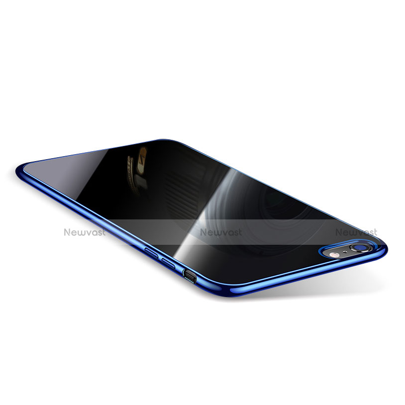 Ultra-thin Transparent TPU Soft Case T08 for Apple iPhone 6 Plus Blue