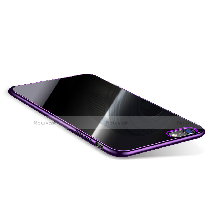 Ultra-thin Transparent TPU Soft Case T08 for Apple iPhone 6 Plus Purple