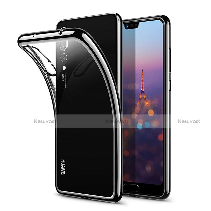 Ultra-thin Transparent TPU Soft Case T08 for Huawei P20 Pro Black