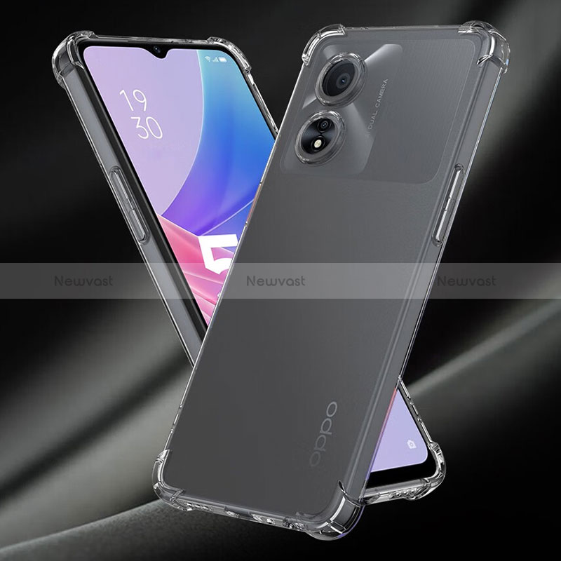 Ultra-thin Transparent TPU Soft Case T08 for Oppo A1 5G Clear