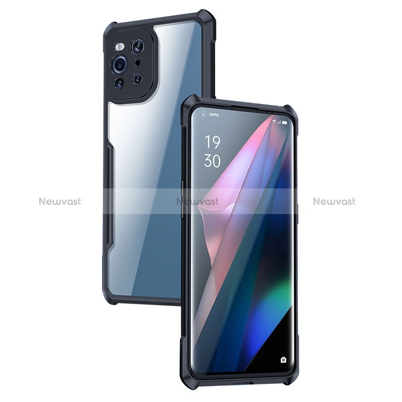 Ultra-thin Transparent TPU Soft Case T08 for Oppo Find X3 5G Black