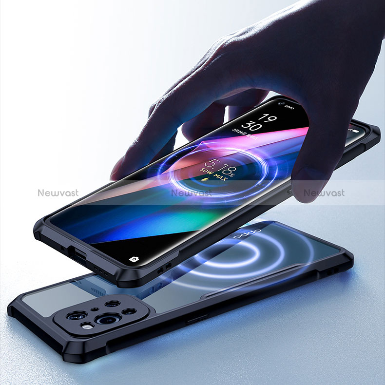 Ultra-thin Transparent TPU Soft Case T08 for Oppo Find X3 5G Black