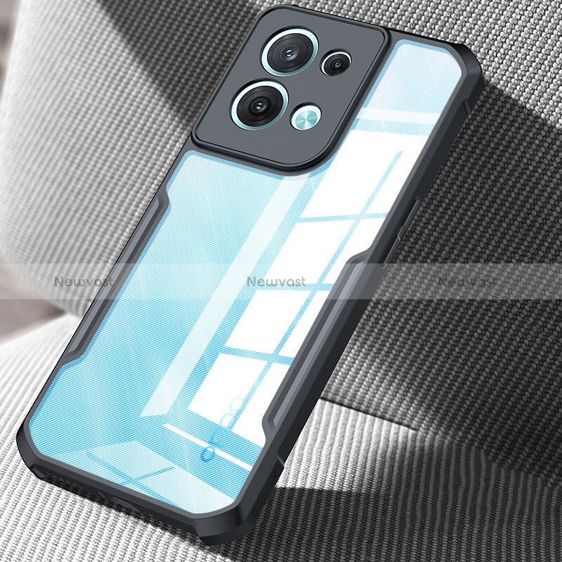 Ultra-thin Transparent TPU Soft Case T08 for Oppo Reno9 Pro+ Plus 5G Black