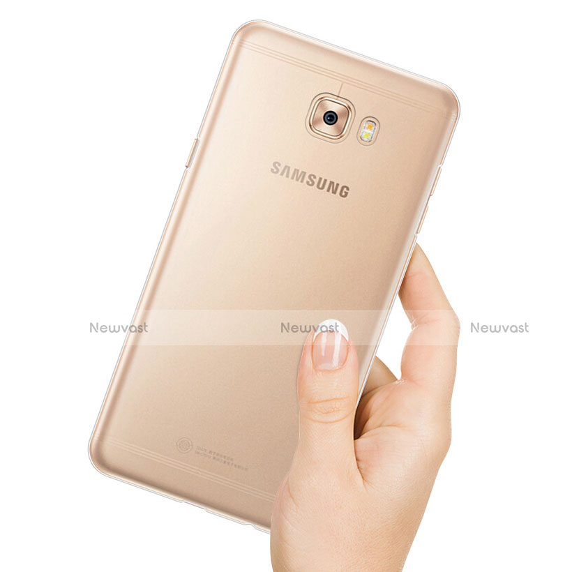 Ultra-thin Transparent TPU Soft Case T08 for Samsung Galaxy C5 Pro C5010 Clear