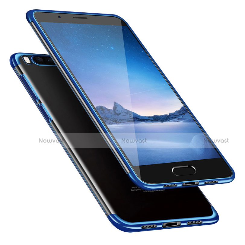 Ultra-thin Transparent TPU Soft Case T08 for Xiaomi Mi Note 3 Blue