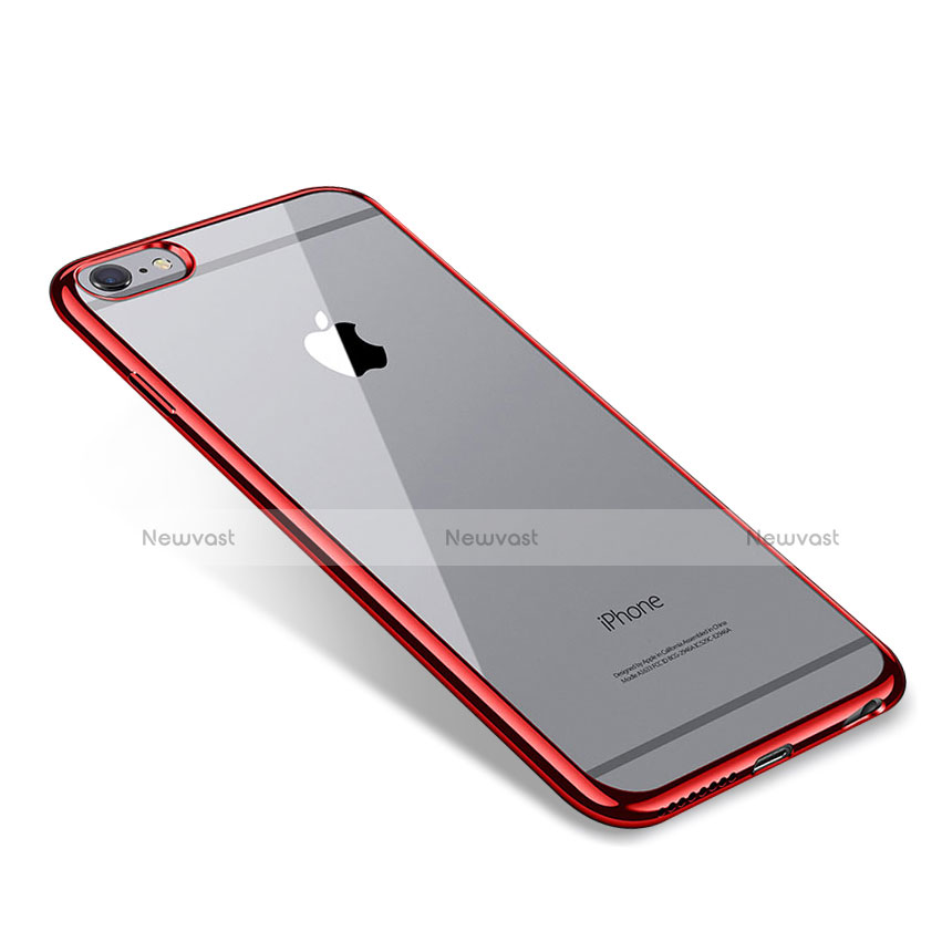 Ultra-thin Transparent TPU Soft Case T09 for Apple iPhone 6 Plus Red