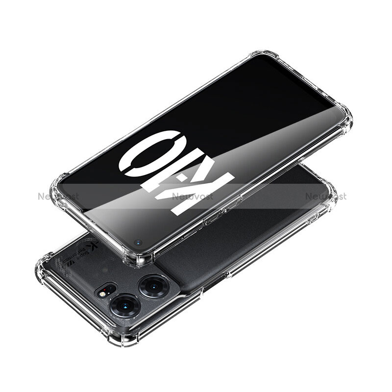 Ultra-thin Transparent TPU Soft Case T09 for Oppo K10 5G Clear