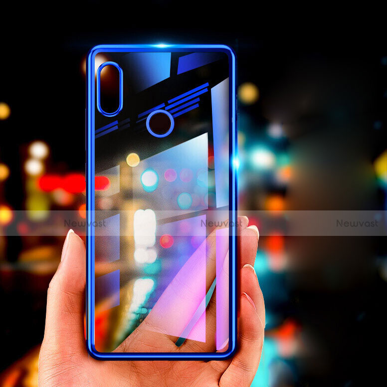 Ultra-thin Transparent TPU Soft Case T09 for Xiaomi Mi 8 Blue