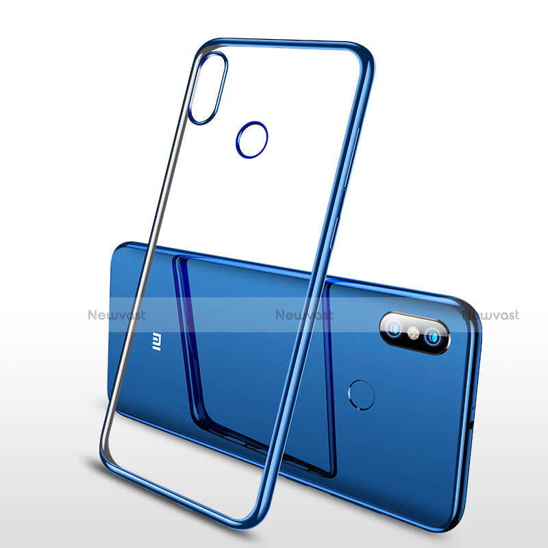 Ultra-thin Transparent TPU Soft Case T09 for Xiaomi Mi 8 Blue