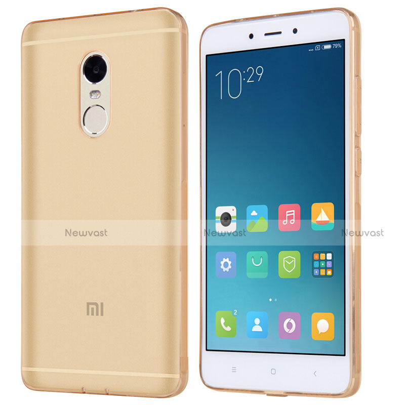 Ultra-thin Transparent TPU Soft Case T09 for Xiaomi Redmi Note 4 Standard Edition Gold