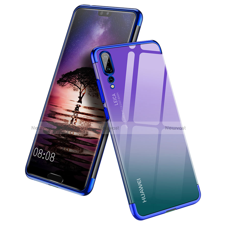 Ultra-thin Transparent TPU Soft Case T10 for Huawei P20 Pro Blue