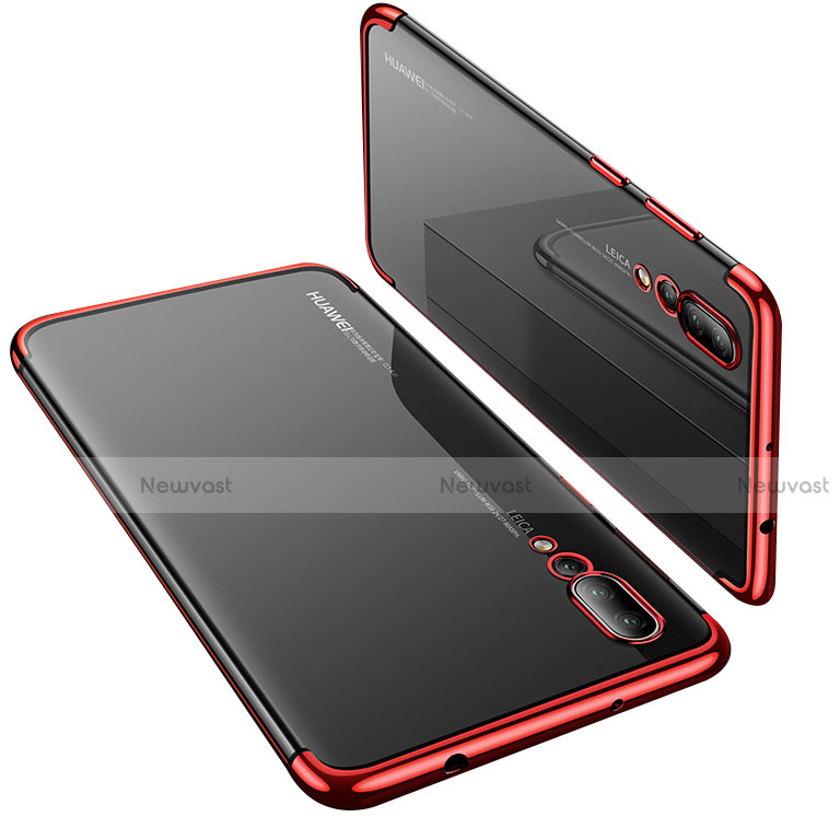 Ultra-thin Transparent TPU Soft Case T10 for Huawei P20 Pro Red