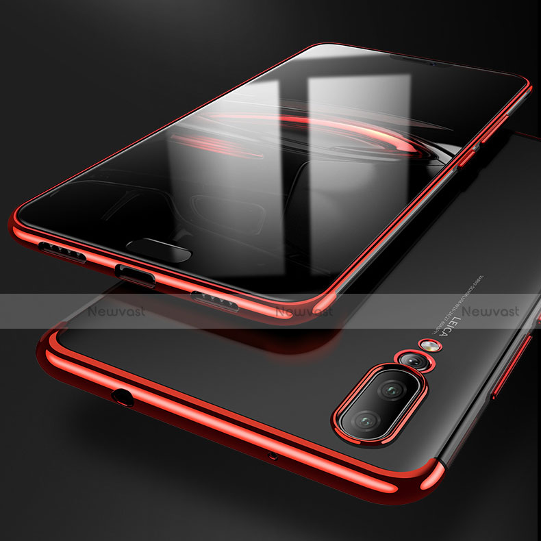 Ultra-thin Transparent TPU Soft Case T10 for Huawei P20 Pro Red