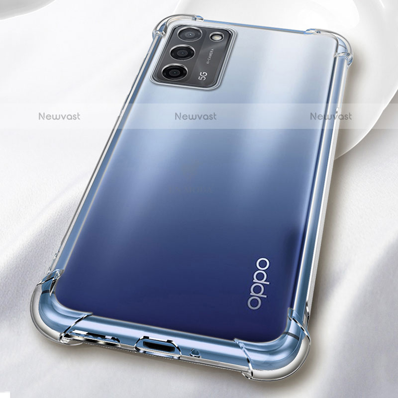 Ultra-thin Transparent TPU Soft Case T10 for Oppo A55 5G Clear