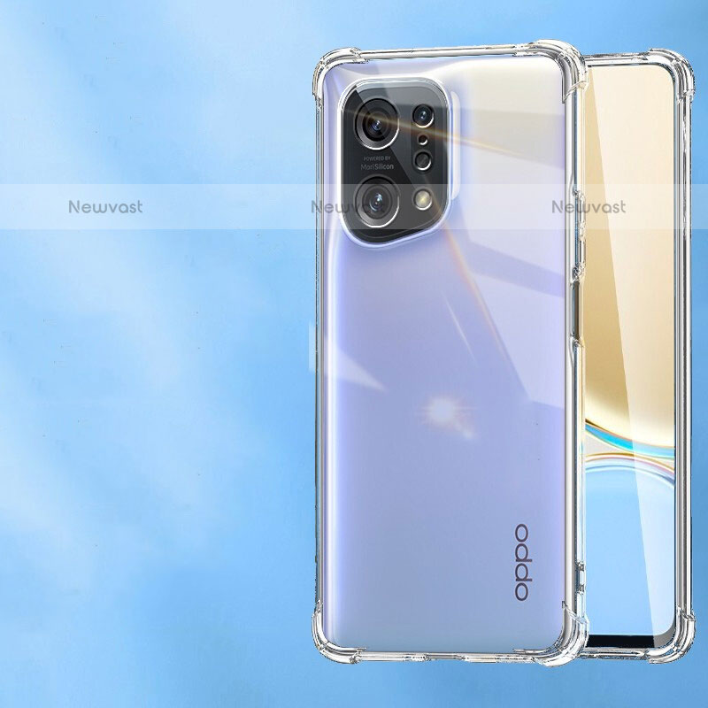 Ultra-thin Transparent TPU Soft Case T10 for Oppo Find X5 Pro 5G Clear