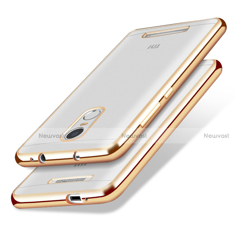 Ultra-thin Transparent TPU Soft Case T10 for Xiaomi Redmi Note 3 Pro Gold