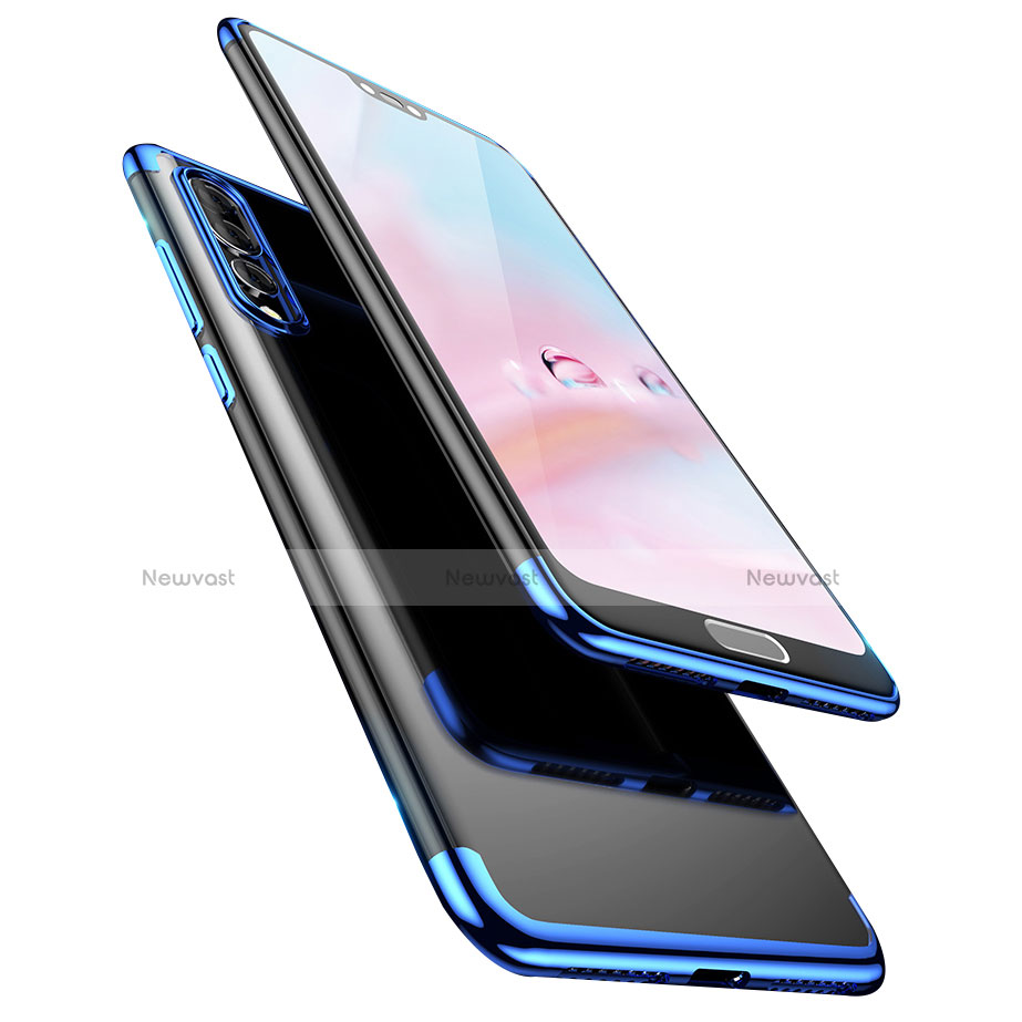 Ultra-thin Transparent TPU Soft Case T11 for Huawei P20 Pro Blue