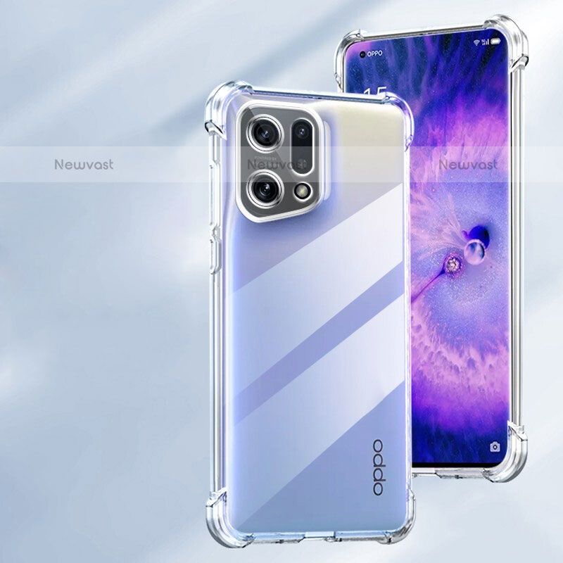 Ultra-thin Transparent TPU Soft Case T11 for Oppo Find X5 Pro 5G Clear