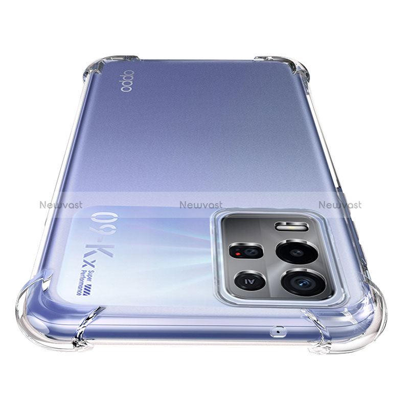 Ultra-thin Transparent TPU Soft Case T11 for Oppo K9X 5G Clear