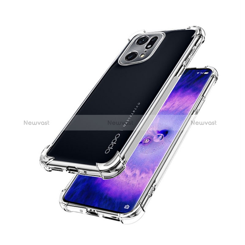 Ultra-thin Transparent TPU Soft Case T12 for Oppo Find X5 5G Clear