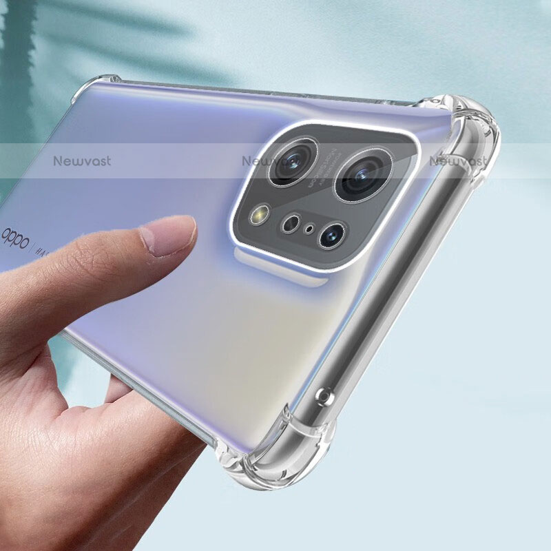 Ultra-thin Transparent TPU Soft Case T13 for Oppo Find X5 Pro 5G Clear