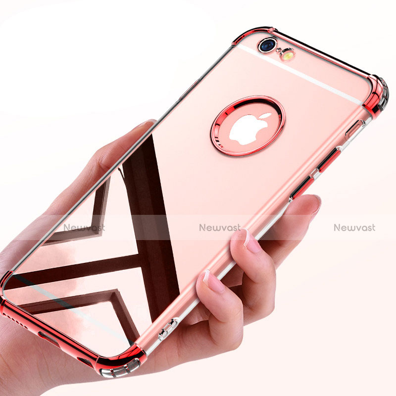 Ultra-thin Transparent TPU Soft Case T14 for Apple iPhone 6 Red