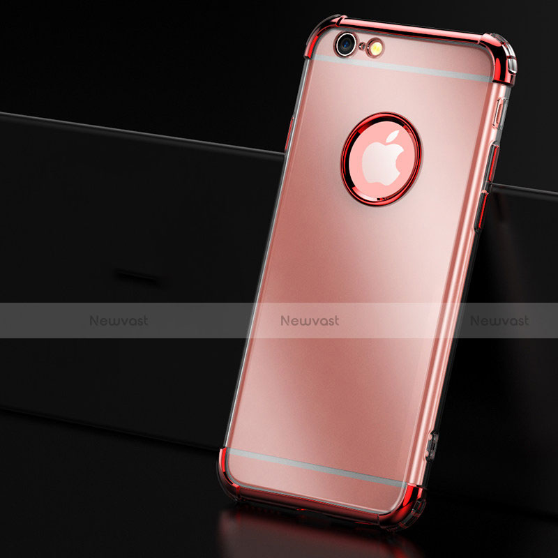 Ultra-thin Transparent TPU Soft Case T14 for Apple iPhone 6 Red