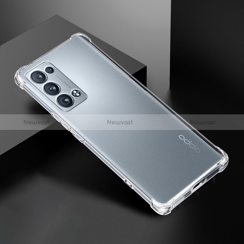 Ultra-thin Transparent TPU Soft Case T14 for Oppo Reno6 Pro 5G Clear