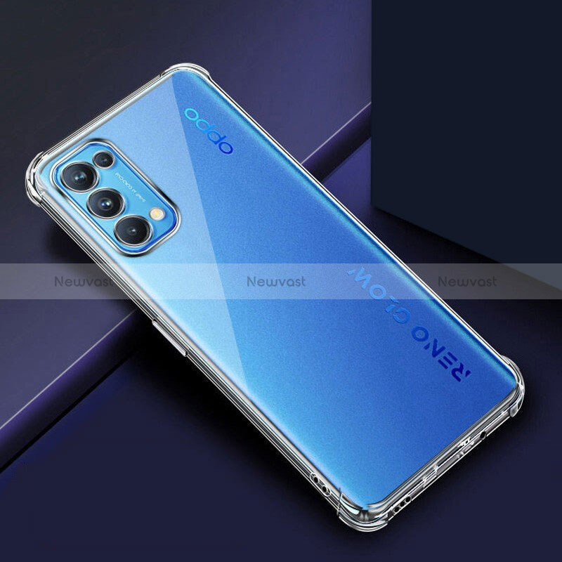 Ultra-thin Transparent TPU Soft Case T14 for Oppo Reno6 Pro 5G Clear