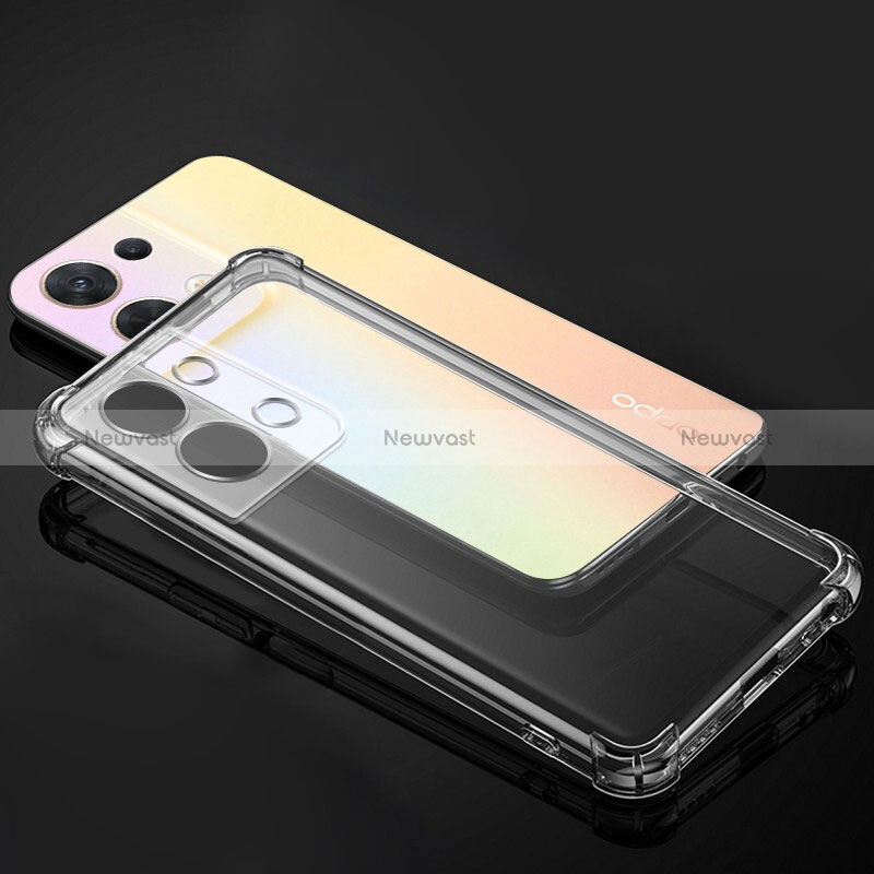 Ultra-thin Transparent TPU Soft Case T14 for Oppo Reno8 Pro 5G Clear